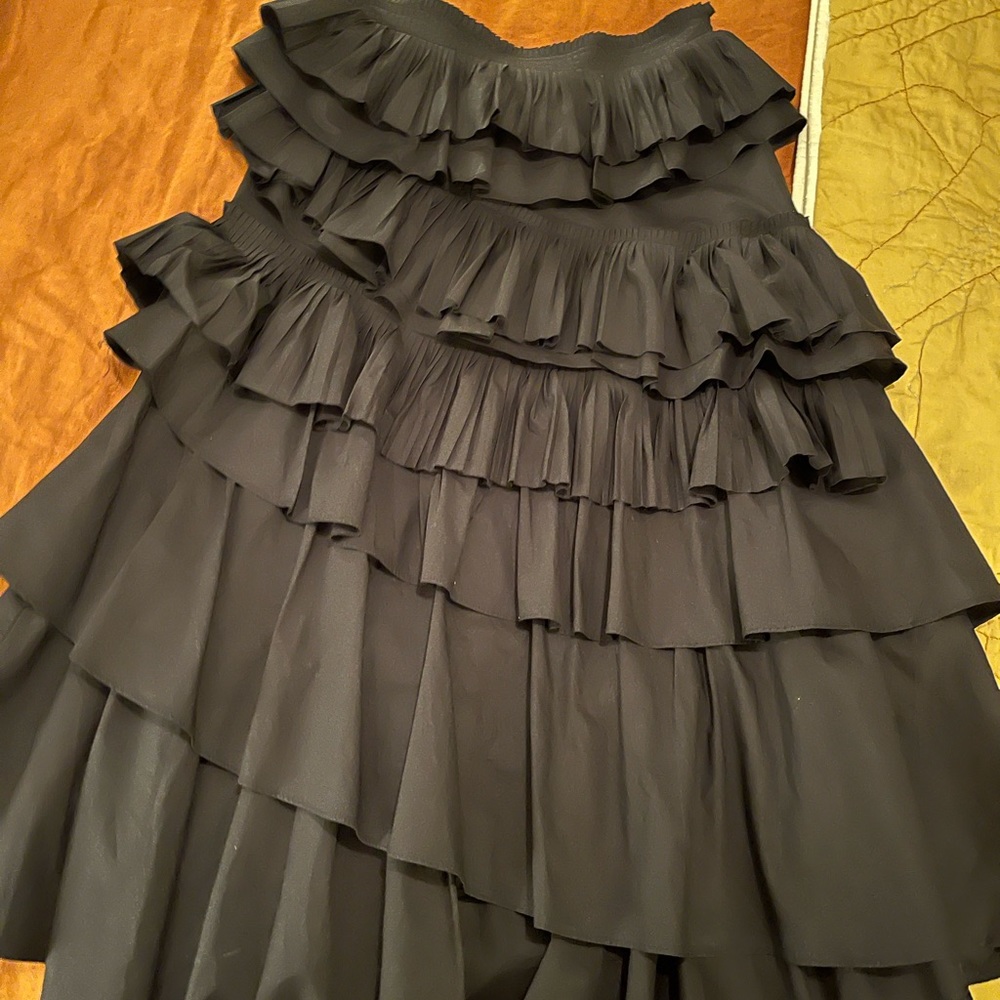 Mable brand black asymmetrical black ruffle skirt